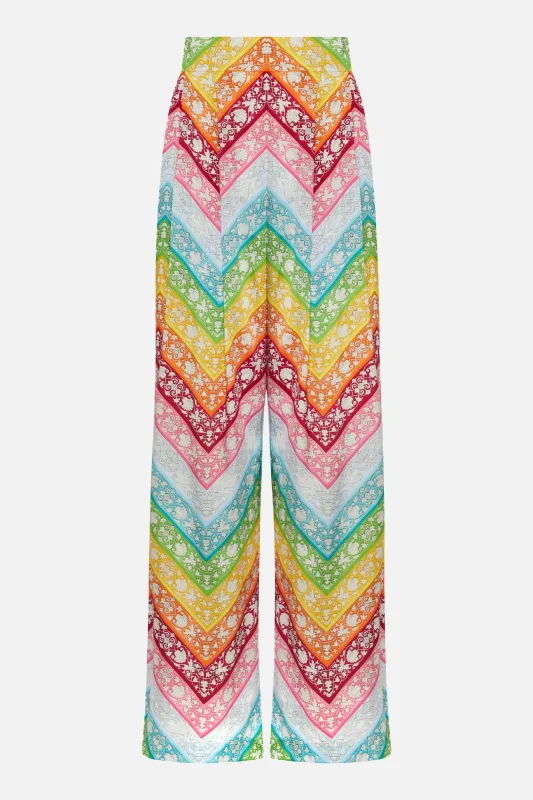 Varenne Trousers Rainbow Chevron sold by MARY KATRANTZOU