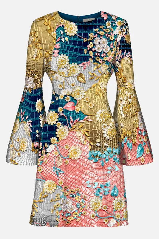 Beam Dress Metallum Patchwork sold by MARY KATRANTZOU