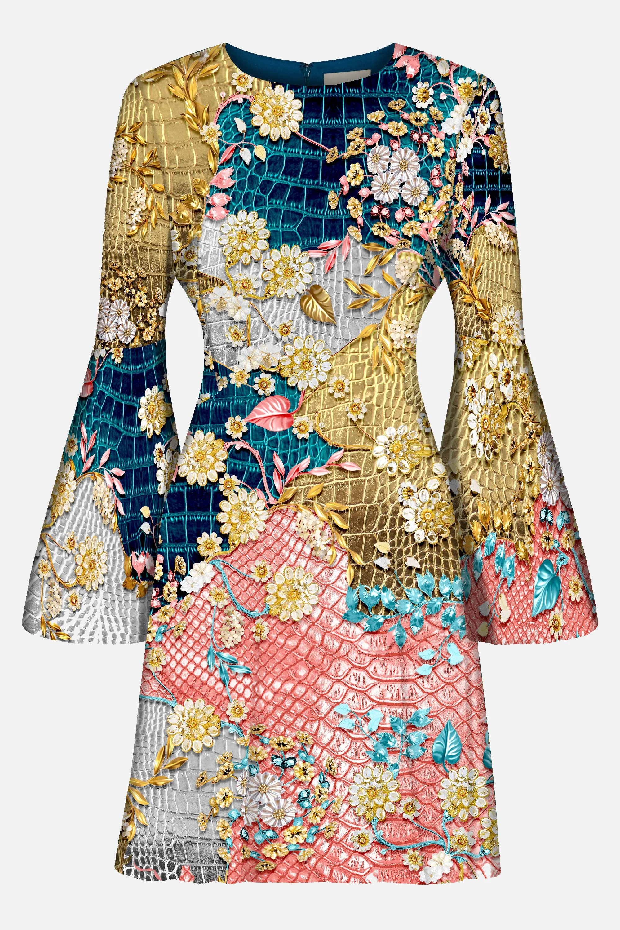 Beam Dress Metallum Patchwork sold by MARY KATRANTZOU