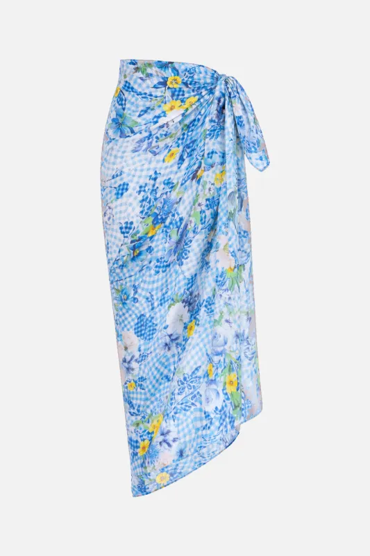 Elba Pareo Fleur Blueberry made by MARY KATRANTZOU