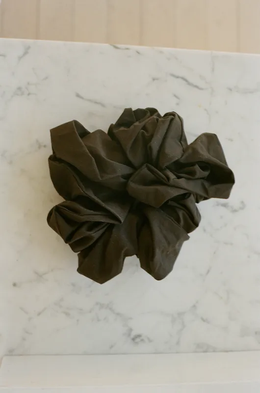 CAMELLIA SCRUNCHIE, BLACK made by Maryam Nassir Zadeh