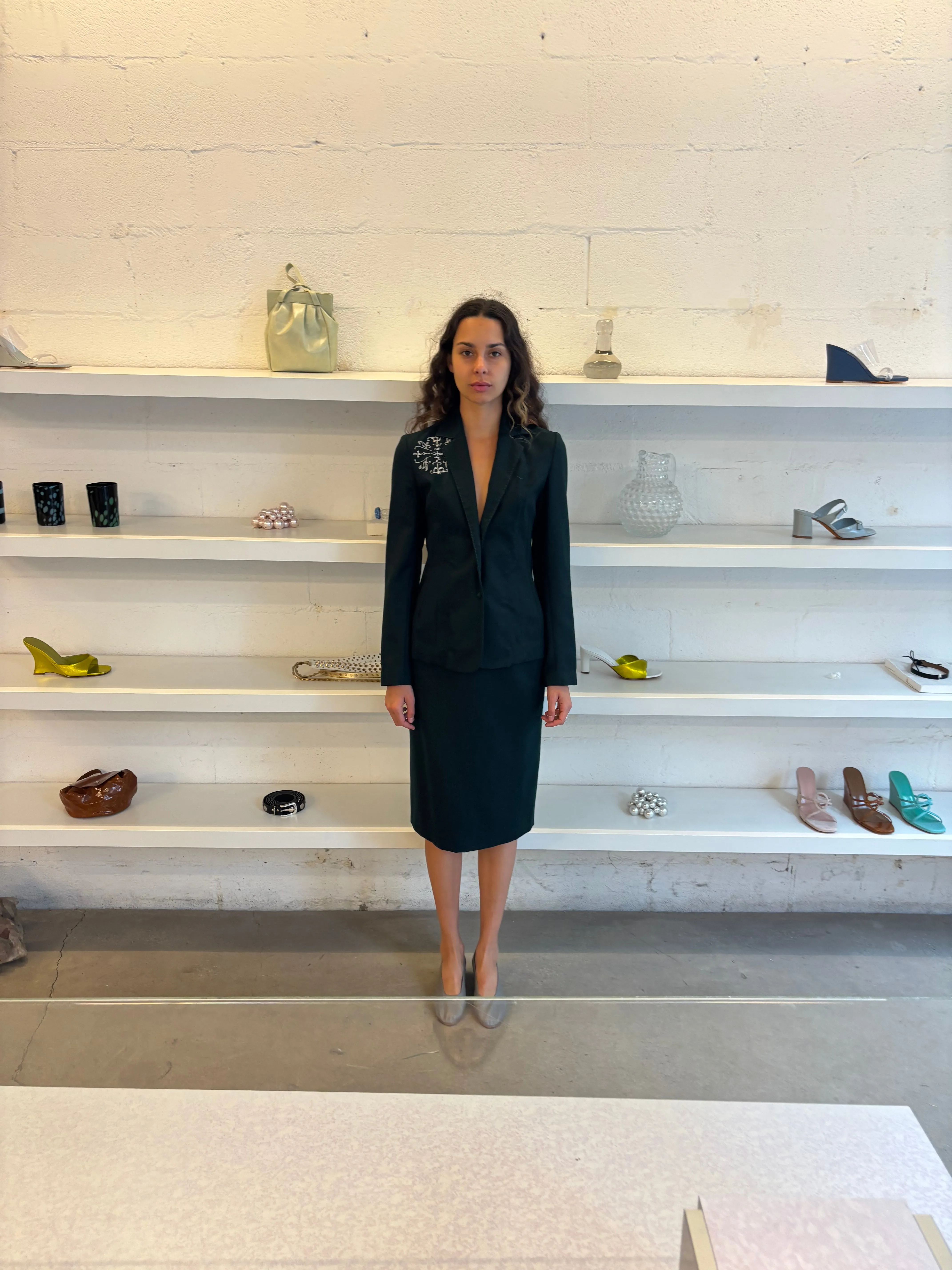 EVERGREEN WOOL SUIT SET, RUN 10 2000 sold by Maryam Nassir Zadeh product image thumbnail 4