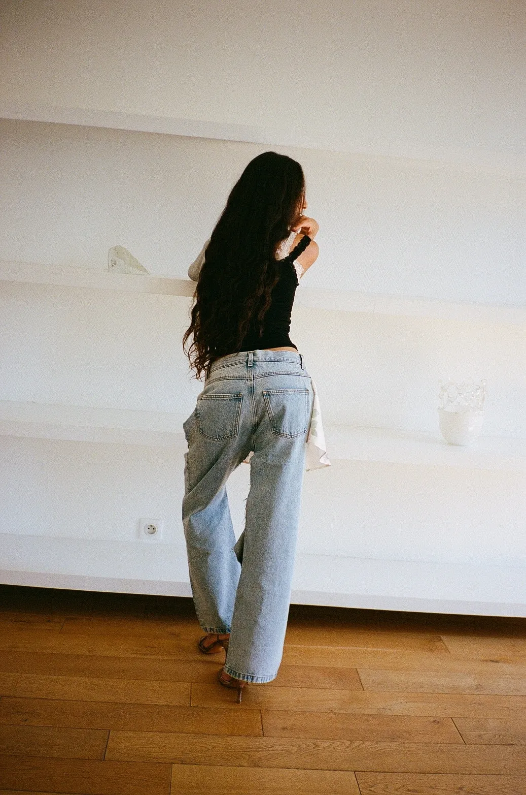 SLICED SKIRT JEANS sold by Maryam Nassir Zadeh product image thumbnail 3