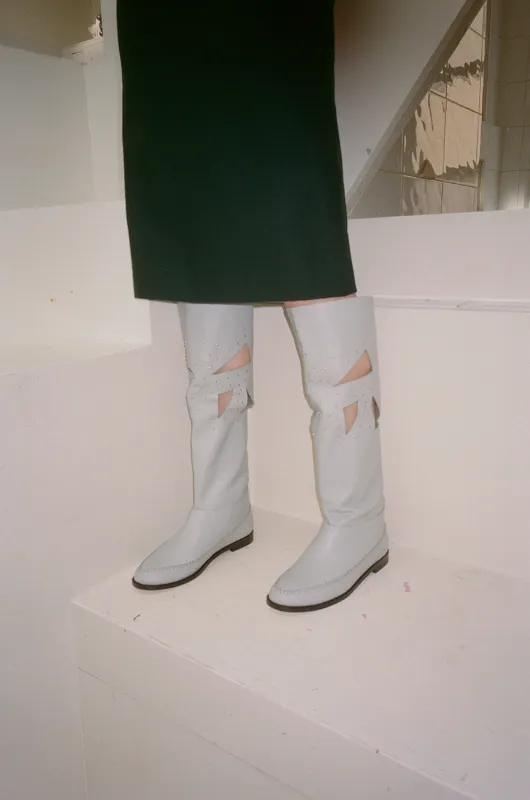 SOL BOOT, GRIS CALF made by Maryam Nassir Zadeh