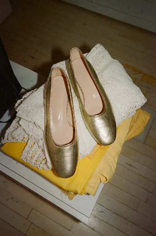ROBERTA BALLERINA, GOLD made by Maryam Nassir Zadeh