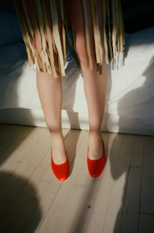 SERAFINA FLAT, ROSSO CALF made by Maryam Nassir Zadeh