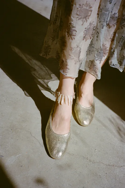 SASH ANKLET, WHITE made by Maryam Nassir Zadeh