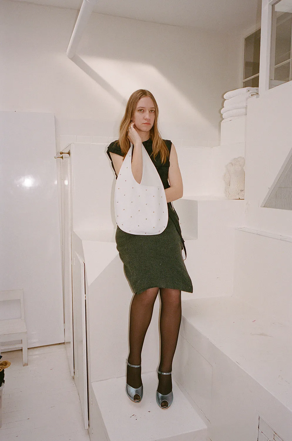 LARA TOTE MULTI STUD, WHITE sold by Maryam Nassir Zadeh product image thumbnail 2