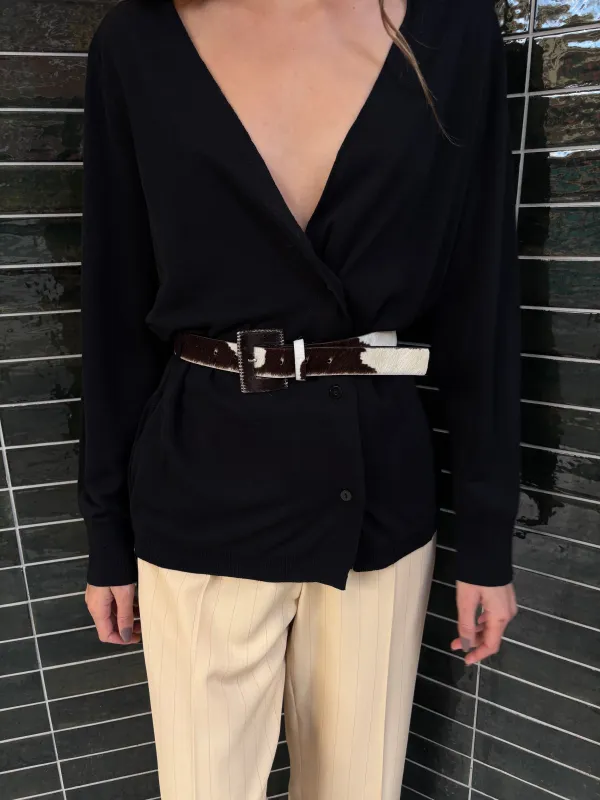 KELLY BELT, COW BROWN made by Maryam Nassir Zadeh