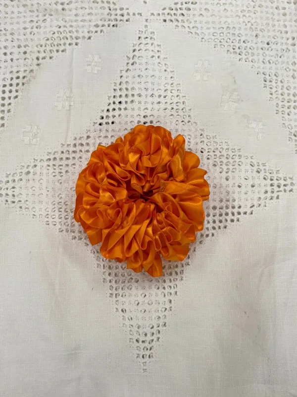 CARNATION SCRUNCHIE, TANGERINE made by Maryam Nassir Zadeh