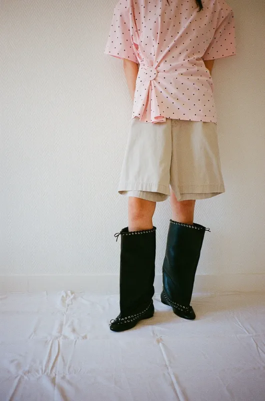 LEVEL BOOT FLAT, BLACK made by Maryam Nassir Zadeh