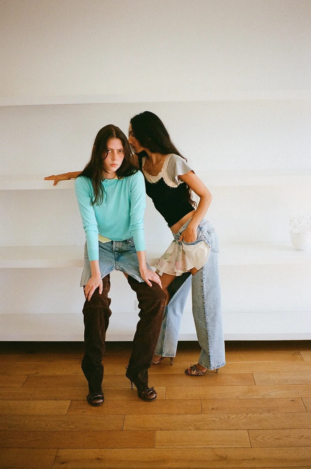 DOUBLE THIGH HIGH BOOTS, BROWN SUEDE sold by Maryam Nassir Zadeh product image thumbnail 2