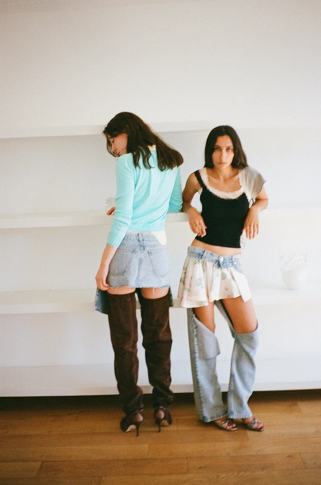 DOUBLE THIGH HIGH BOOTS, BROWN SUEDE sold by Maryam Nassir Zadeh product image thumbnail 5