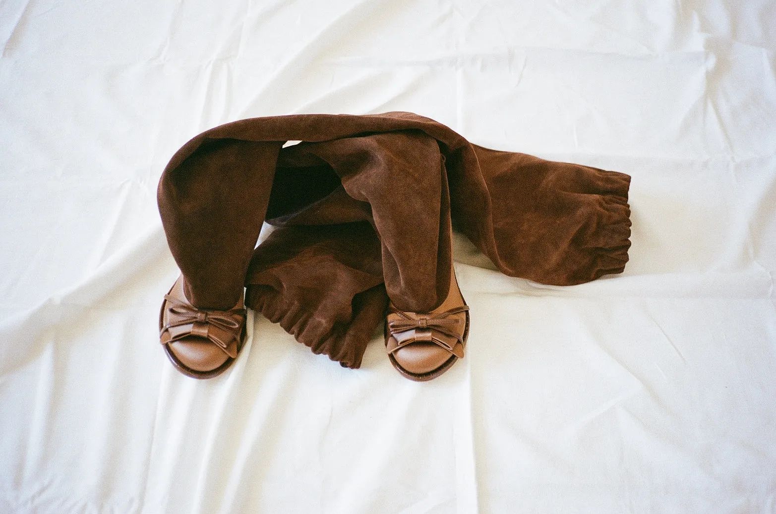 DOUBLE THIGH HIGH BOOTS, BROWN SUEDE sold by Maryam Nassir Zadeh product image thumbnail 3