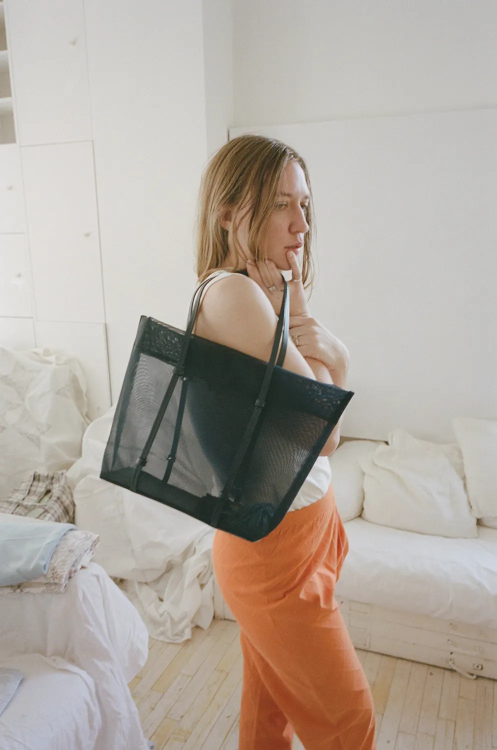 BONITA TOTE, INKWELL MESH sold by Maryam Nassir Zadeh product image thumbnail 2