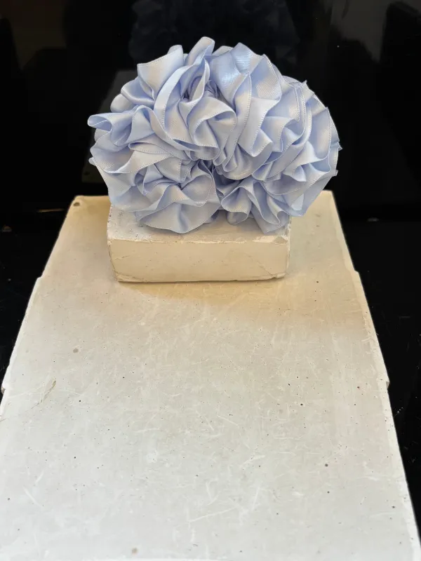 CARNATION SCRUNCHIE, BLUEBELL made by Maryam Nassir Zadeh