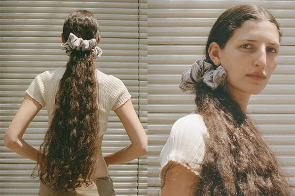 CAMELLIA SCRUNCHIE, TAUPE sold by Maryam Nassir Zadeh