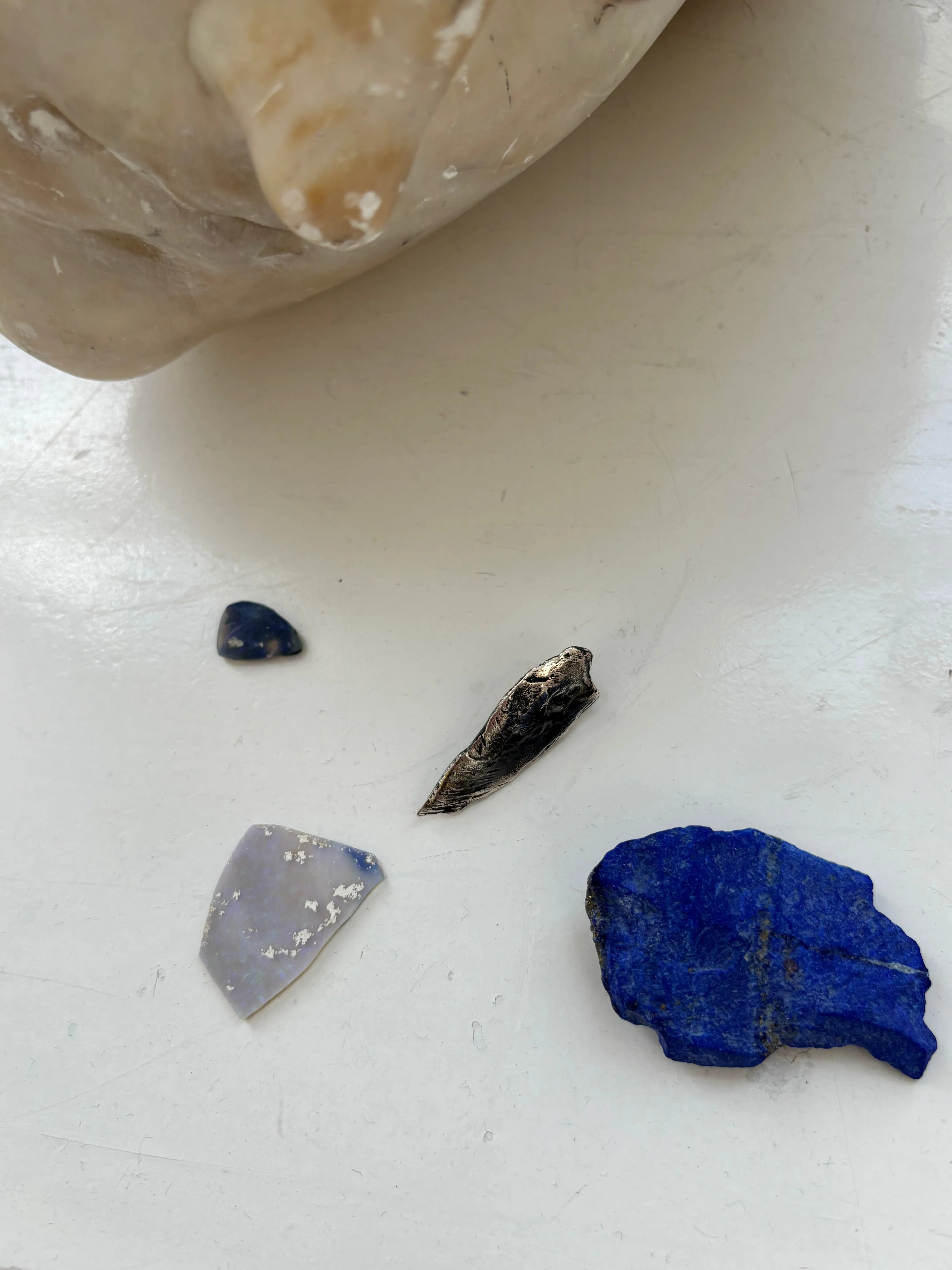 FEATHER EARRINGS, SILVER sold by Maryam Nassir Zadeh product image thumbnail 4