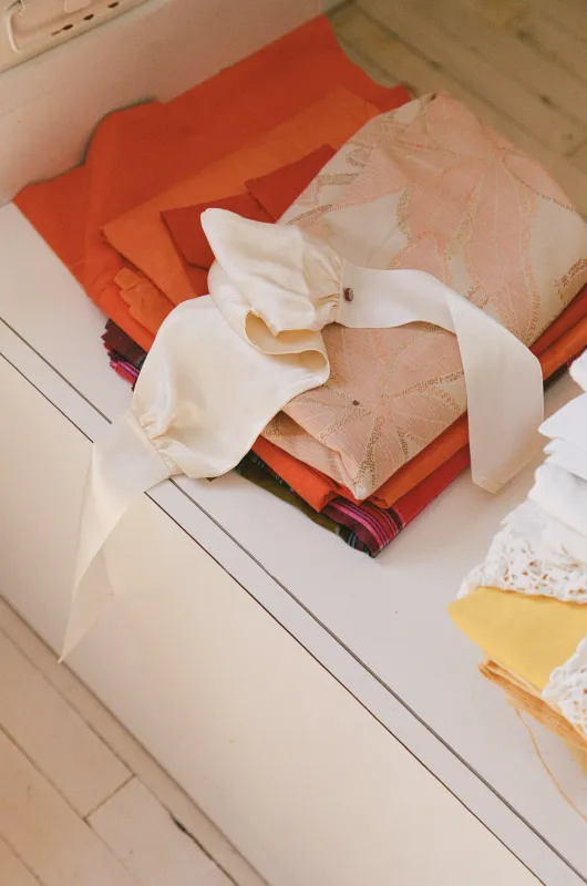 FROISSE BANDEAU, WHITE made by Merrma