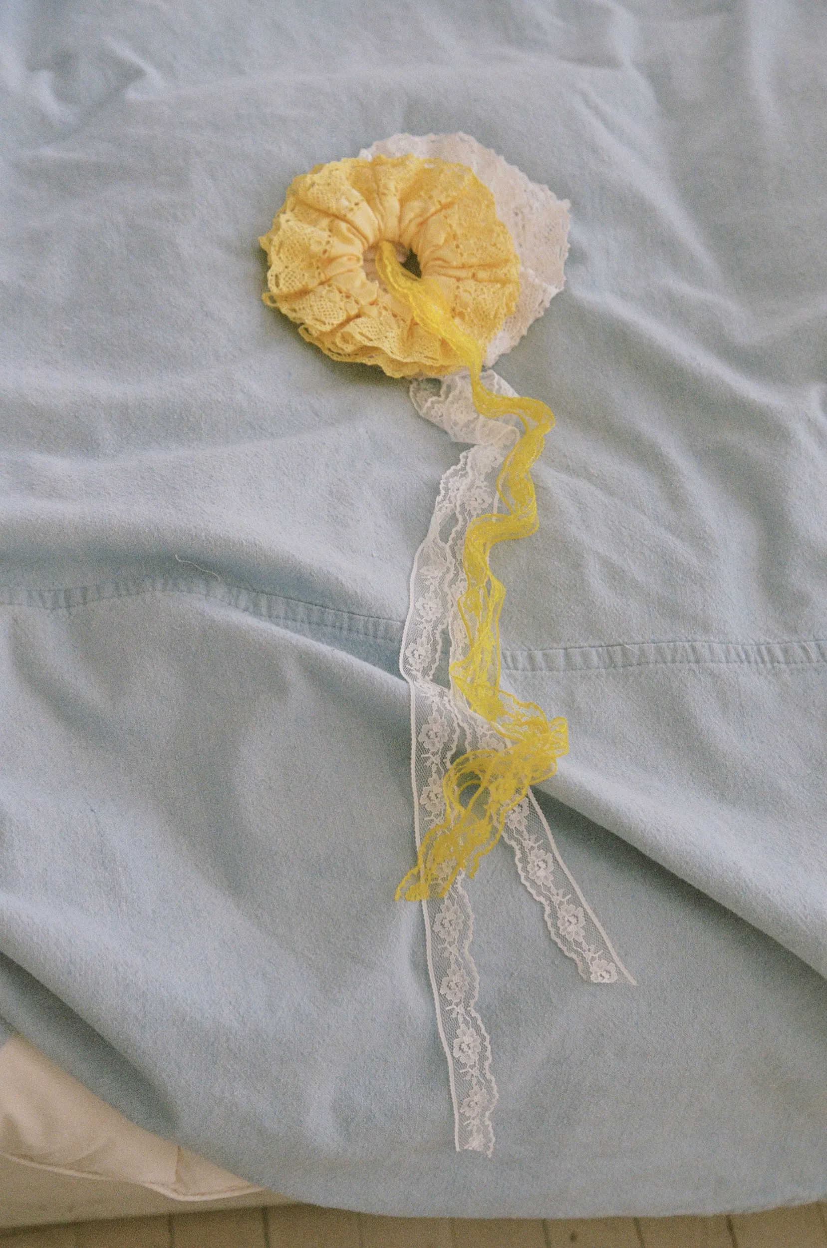LACE SCRUNCHIE, YELLOW sold by Maryam Nassir Zadeh product image thumbnail 2