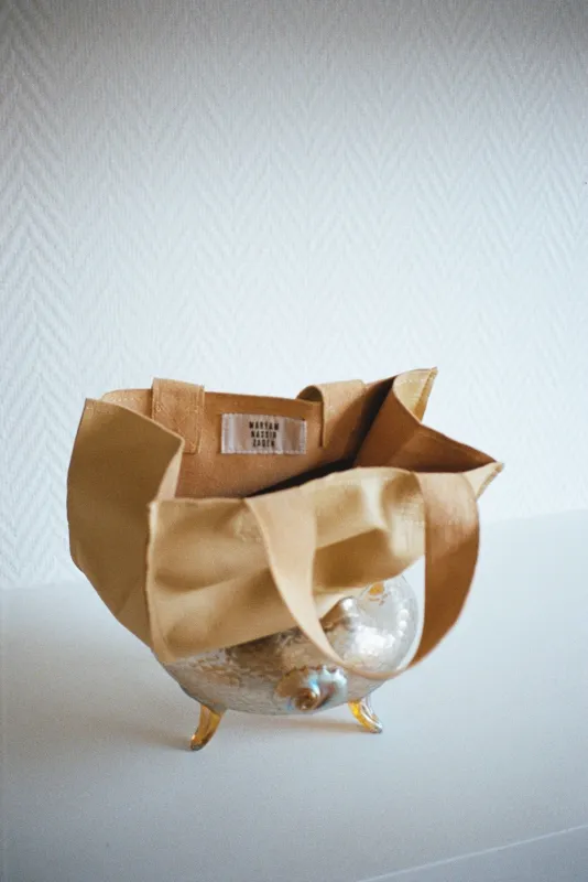 BIRTHDAY BAG, CREAM LAMBSKIN made by Maryam Nassir Zadeh