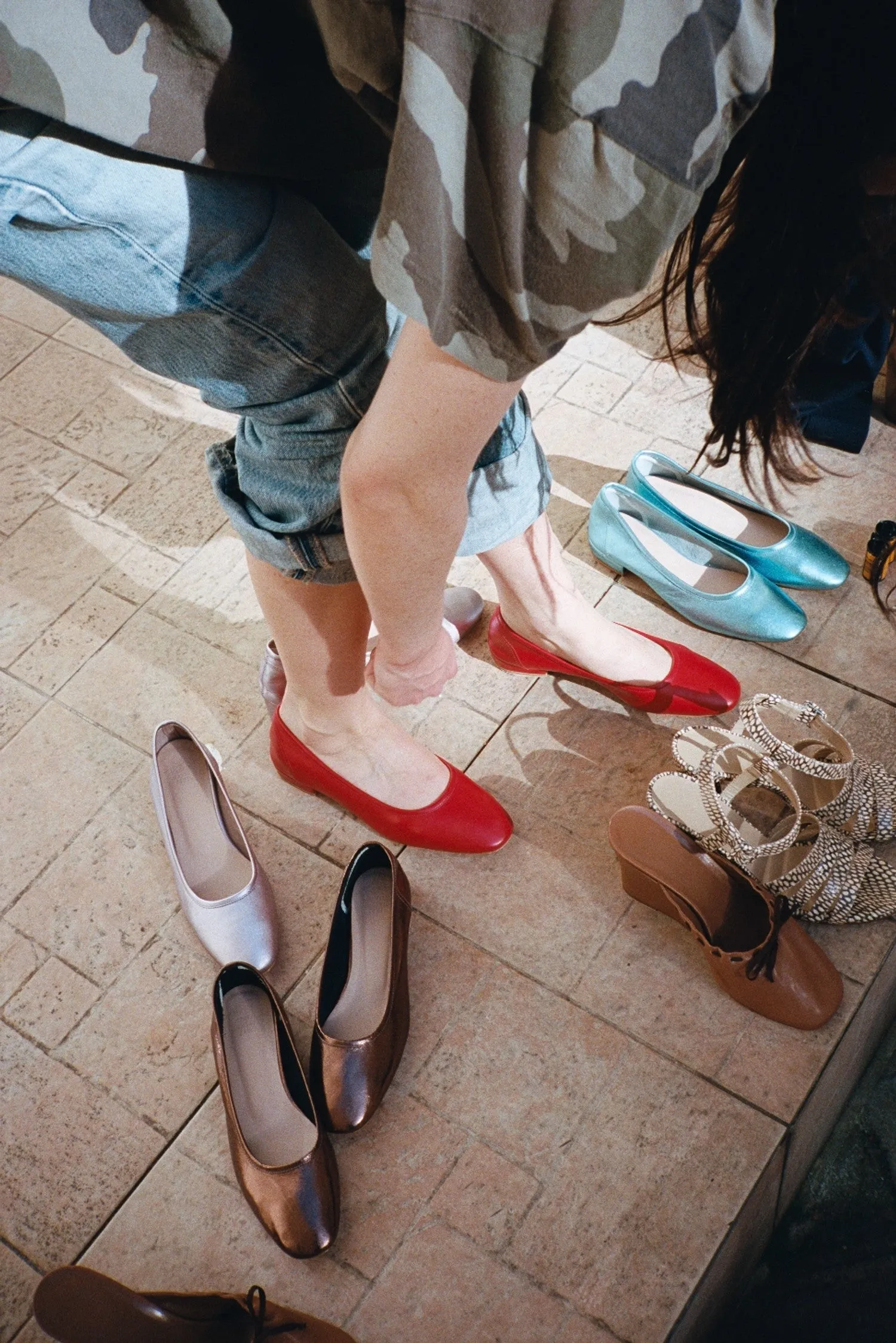 SERAFINA FLAT, ROSSO CALF sold by Maryam Nassir Zadeh product image thumbnail 5