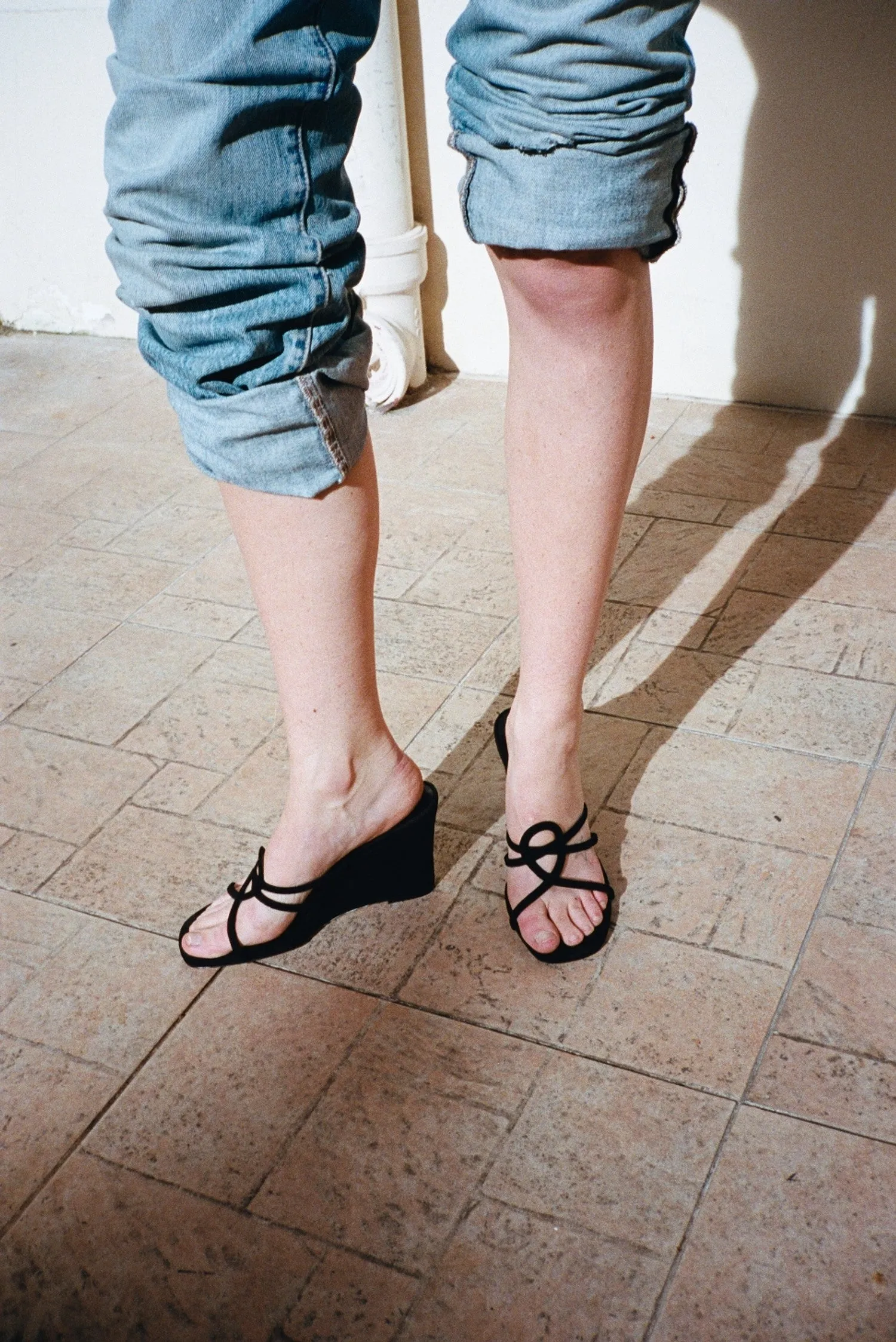 OPERA WEDGE, BLACK SUEDE sold by Maryam Nassir Zadeh product image thumbnail 2