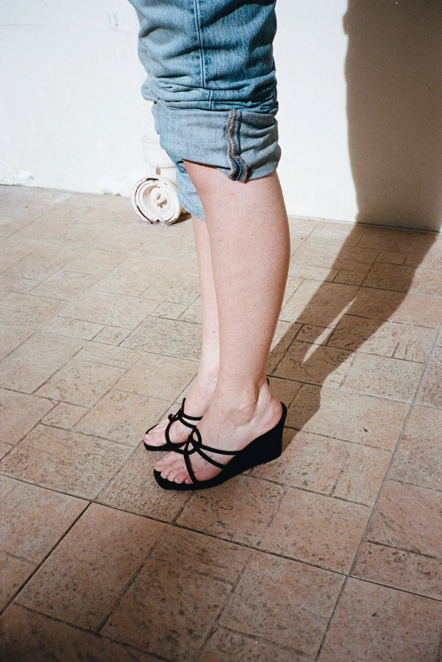 OPERA WEDGE, BLACK SUEDE sold by Maryam Nassir Zadeh product image thumbnail 3