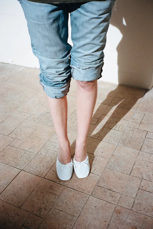 BALLET WEDGE, WHITE made by Maryam Nassir Zadeh