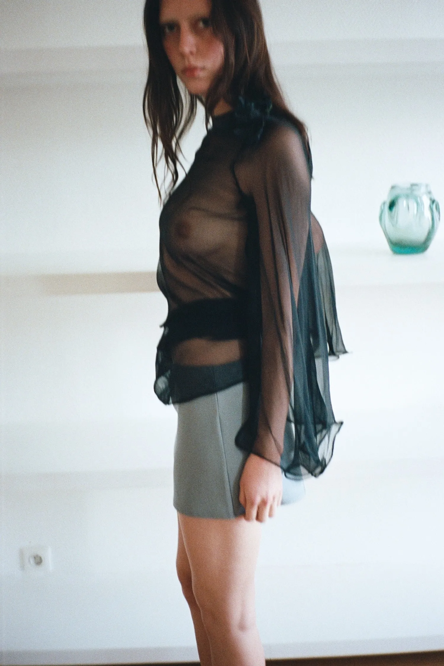 BISOU SKIRT, SLATE sold by Maryam Nassir Zadeh product image thumbnail 3