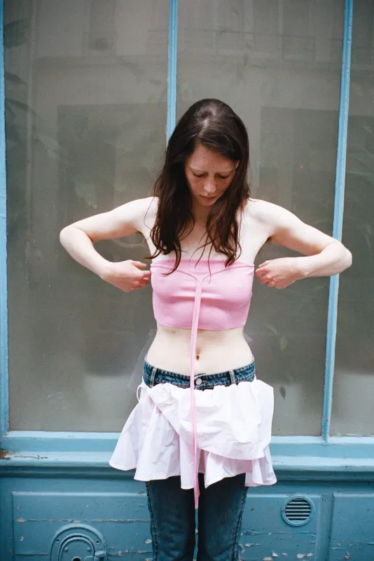 DANA TOP, PINK made by Maryam Nassir Zadeh
