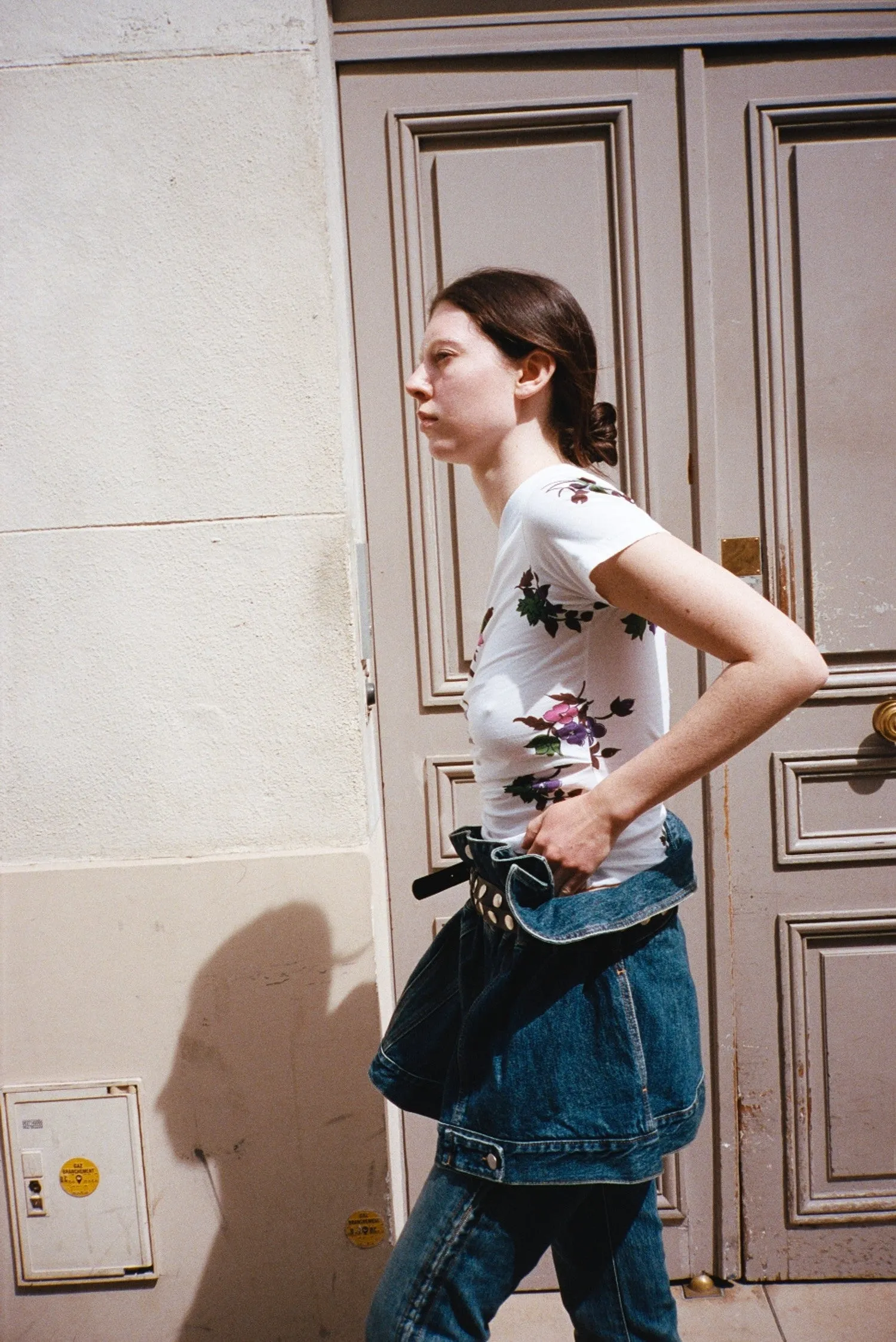 BELTED DENIM JACKET SKIRT, INDIGO sold by Maryam Nassir Zadeh product image thumbnail 4