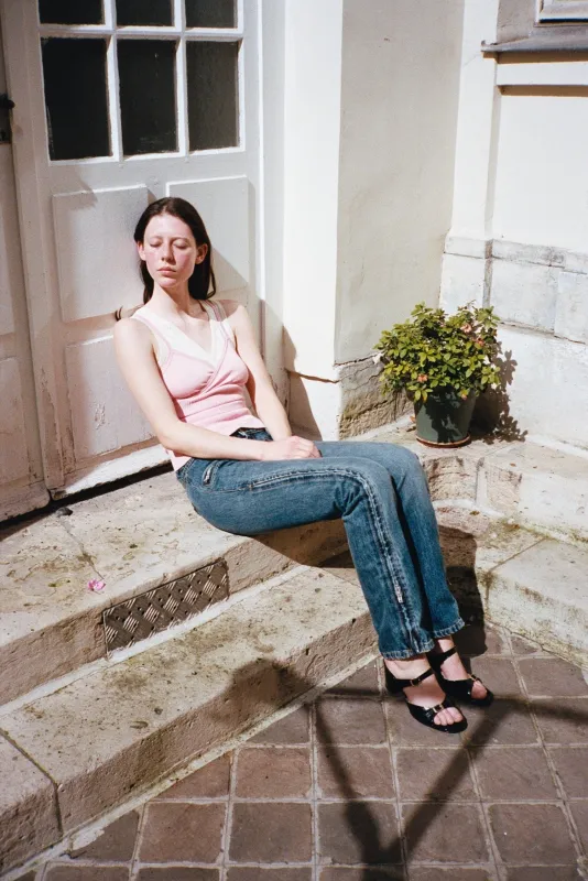 UNZIPPED JEANS, INDIGO made by Maryam Nassir Zadeh