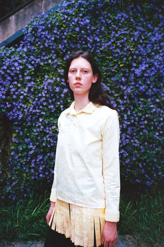 POLO PAOLO SHIRT, AMBER YELLOW made by Maryam Nassir Zadeh