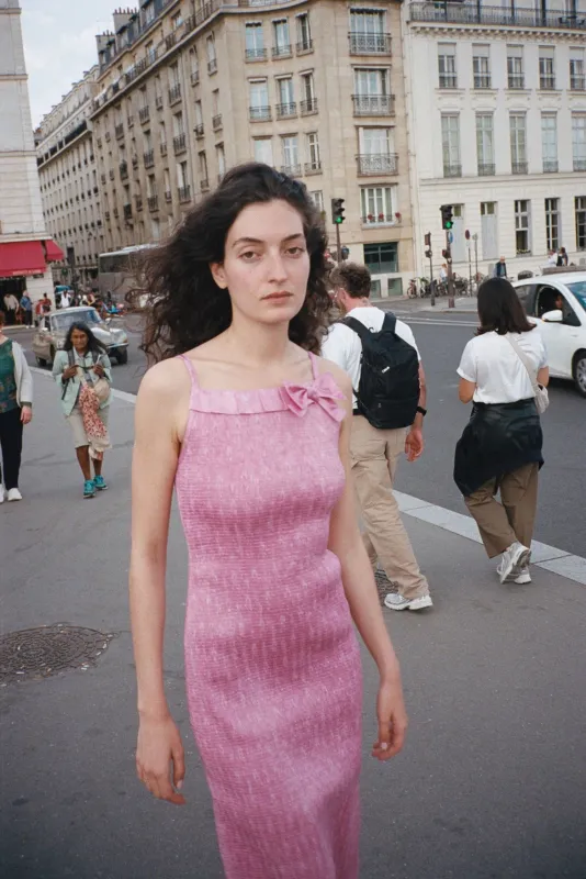 AUDREY DRESS, RASPBERRY PINK made by Maryam Nassir Zadeh