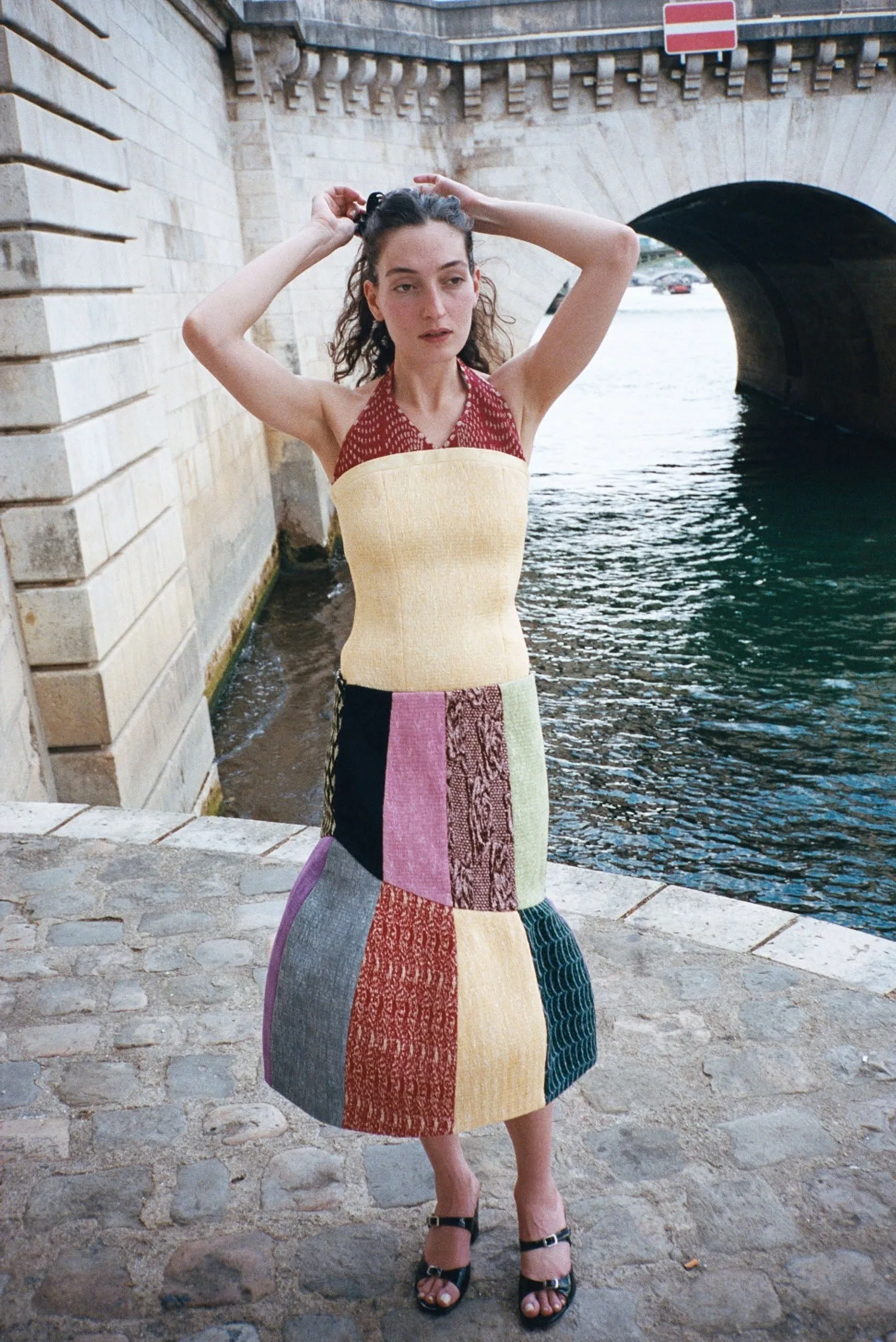 RIVIERA TOP, GOLD, YELLOW & RED DOTS sold by Maryam Nassir Zadeh product image thumbnail 3
