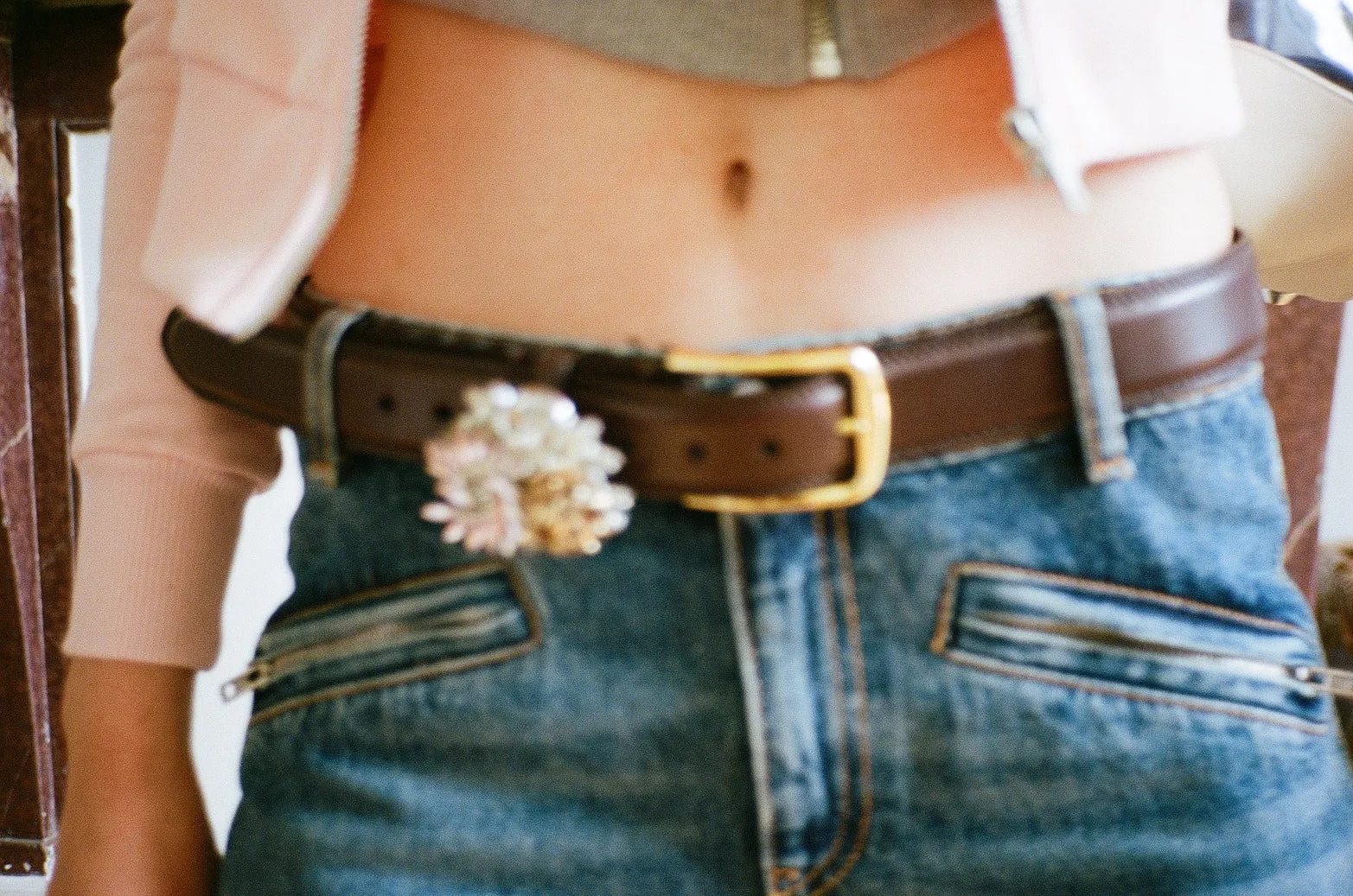 BROOCH BELT, BROWN sold by Maryam Nassir Zadeh product image thumbnail 5