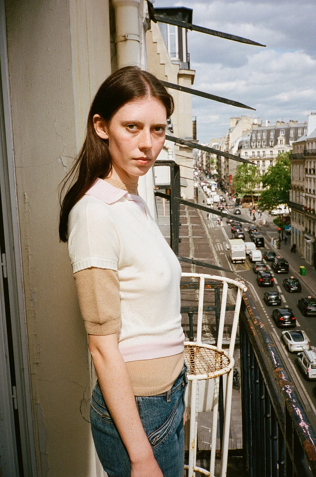 TRIPLE SWEATER, CREAM, PINK AND BEIGE sold by Maryam Nassir Zadeh product image thumbnail 2