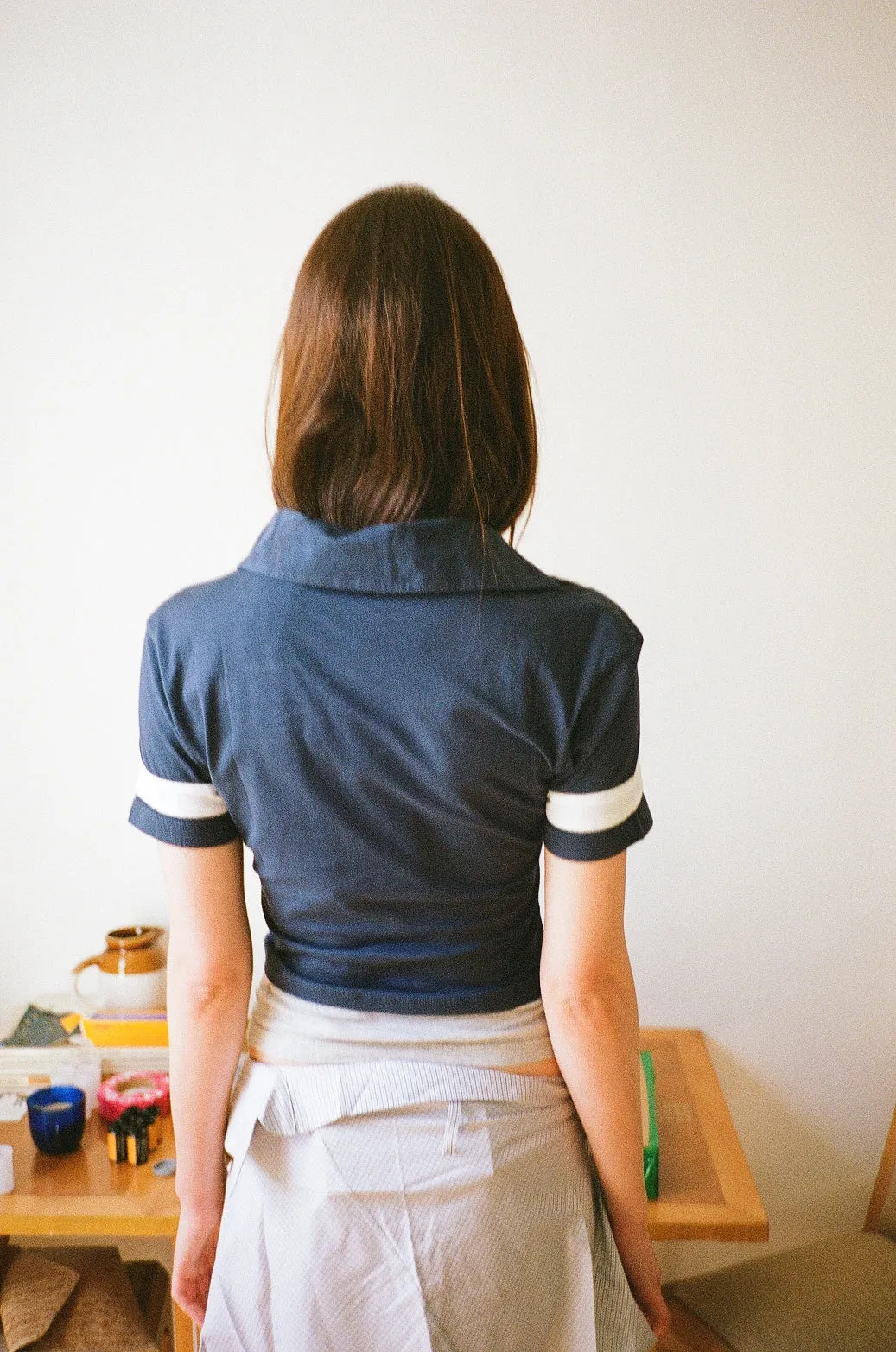 TRIPLE T-SHIRT, NAVY, WHITE AND LIGHT PINK sold by Maryam Nassir Zadeh product image thumbnail 5