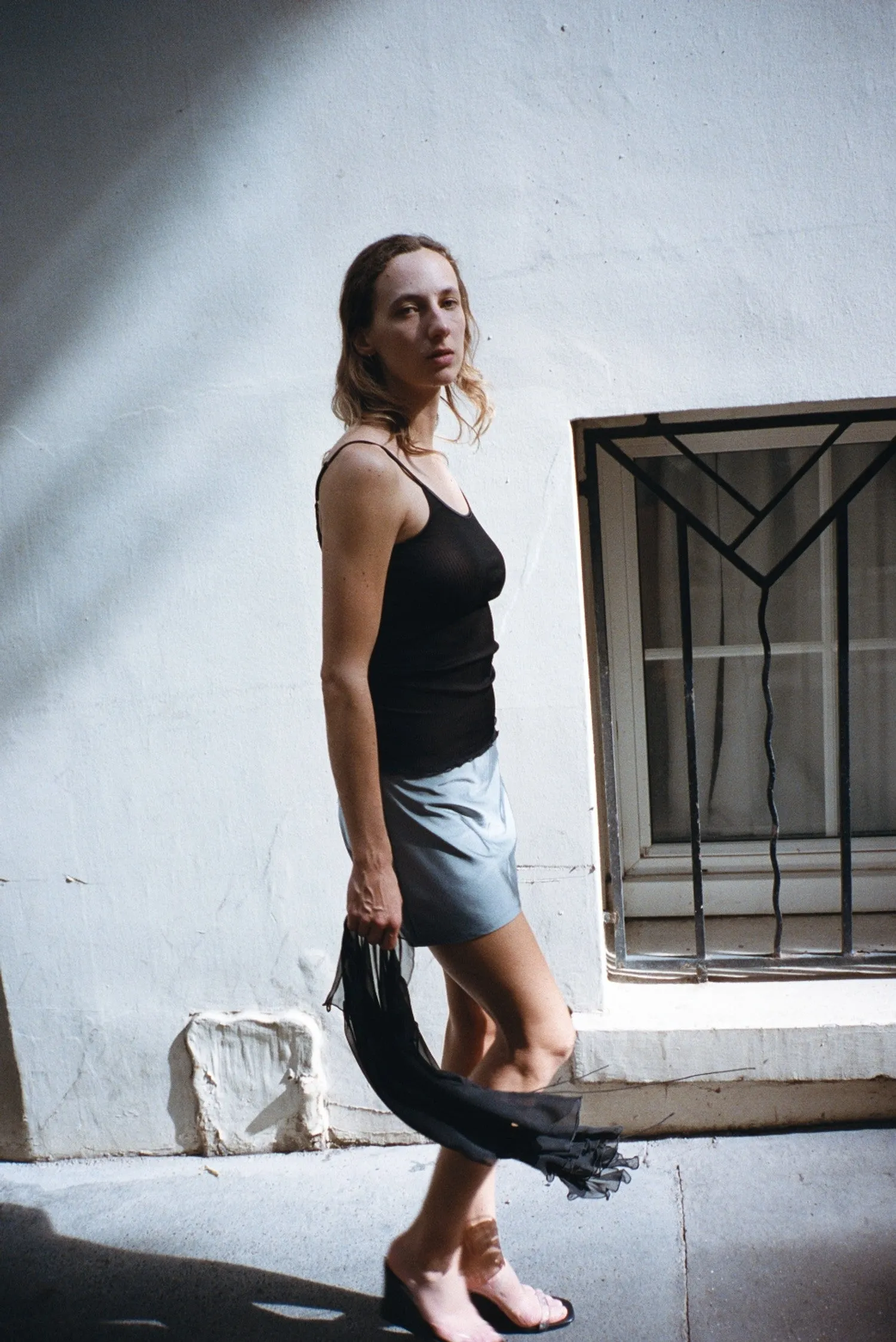 SOIE PLISSE TOP, NOIR sold by Maryam Nassir Zadeh product image thumbnail 3