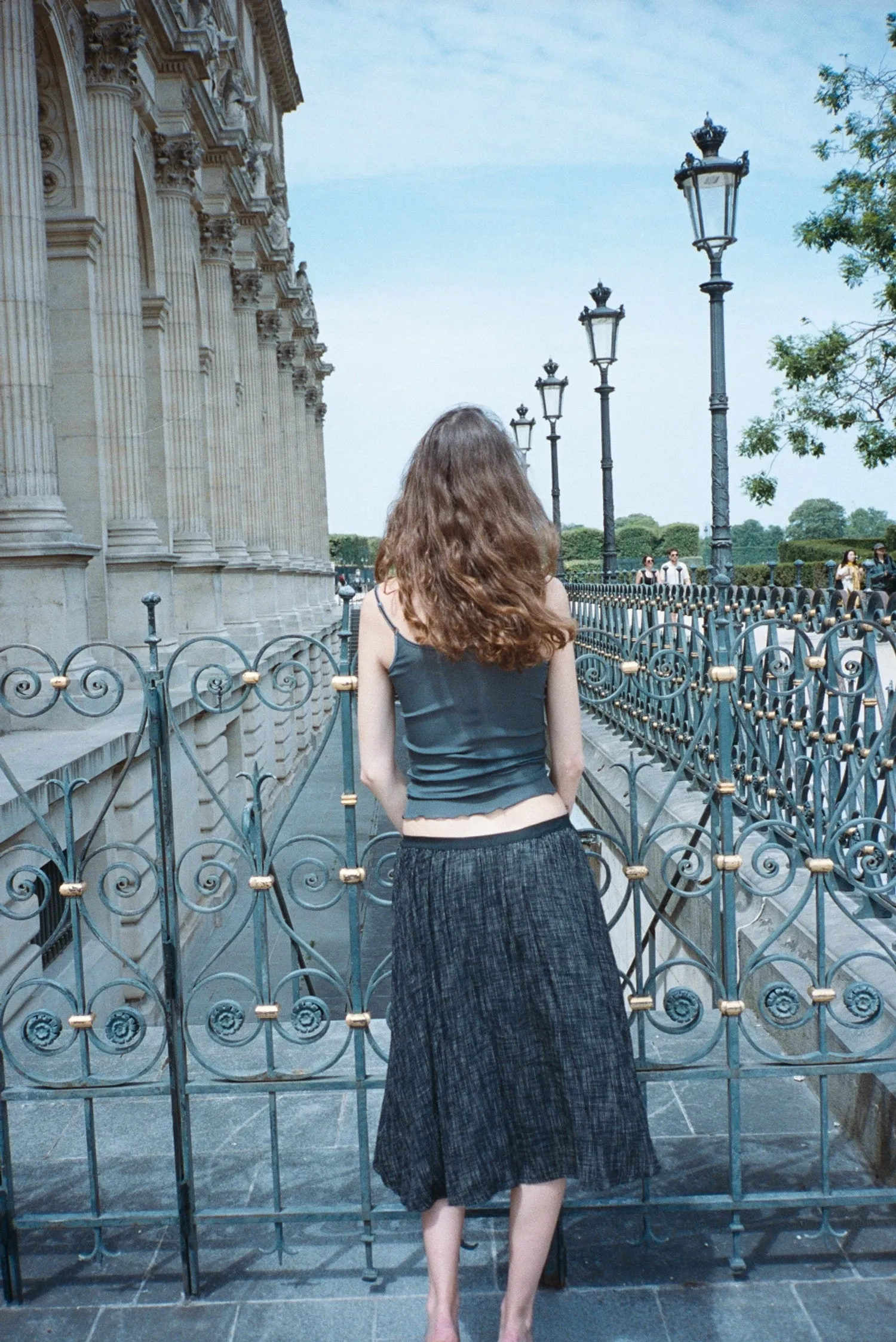 SOIE PLISSE TOP, SMOKE sold by Maryam Nassir Zadeh product image thumbnail 5