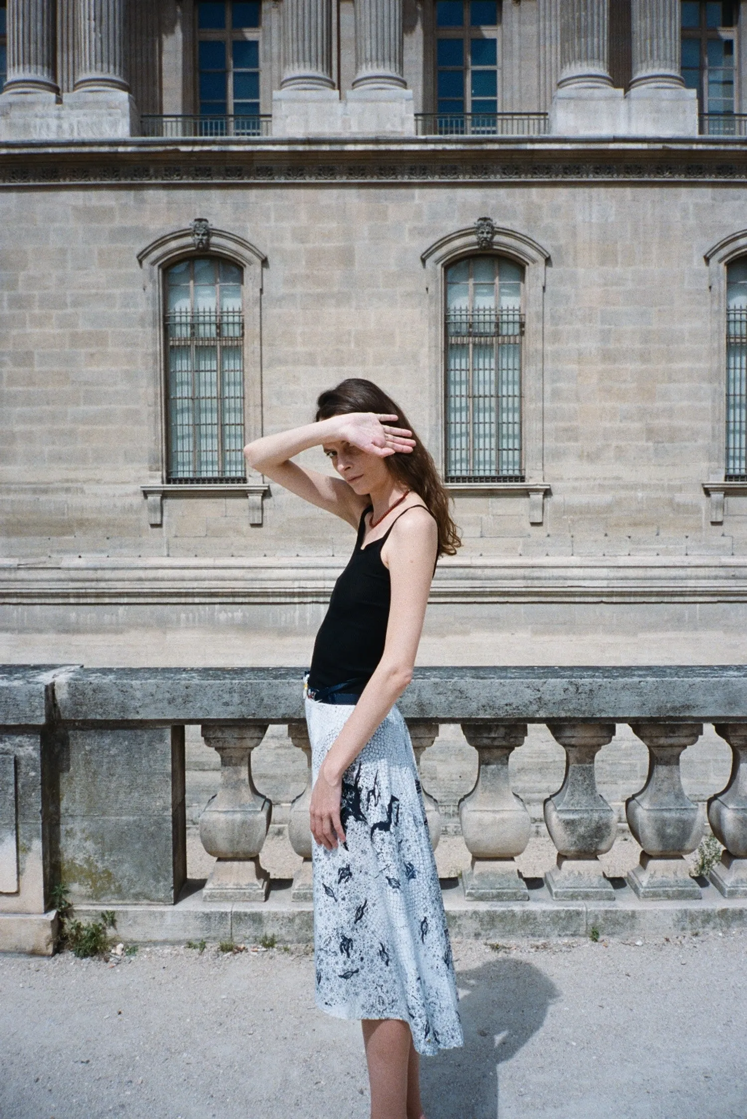 LAINE SOIE PLISSE TOP, NOIR sold by Maryam Nassir Zadeh