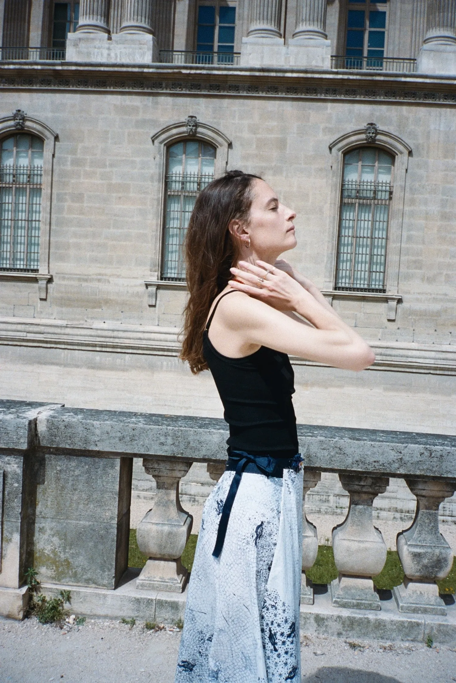 LAINE SOIE PLISSE TOP, NOIR sold by Maryam Nassir Zadeh product image thumbnail 4
