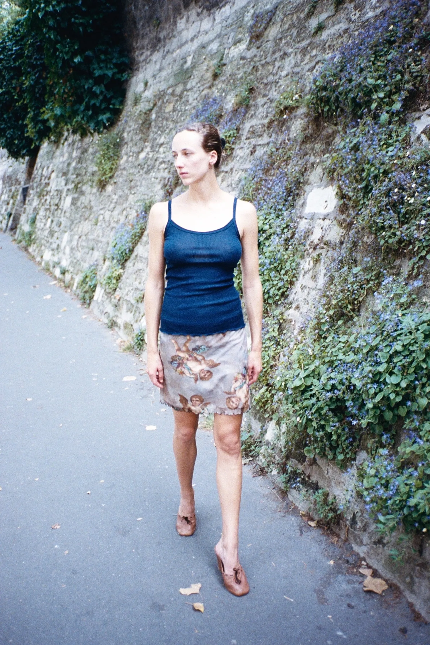 LAINE SOIE PLISSE TOP, BLEU MARINE sold by Maryam Nassir Zadeh product image thumbnail 3