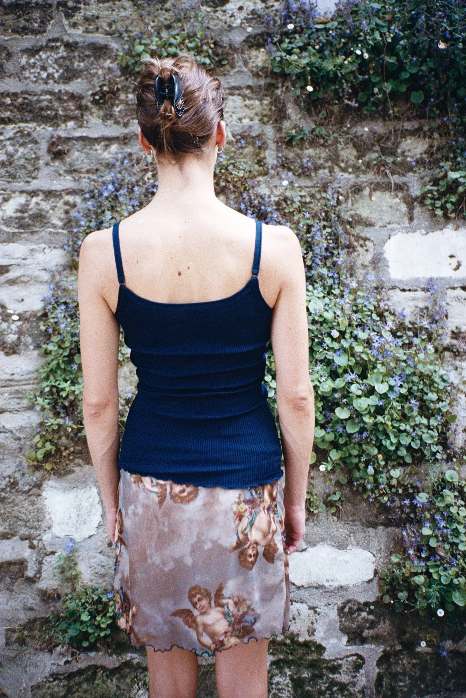 LAINE SOIE PLISSE TOP, BLEU MARINE sold by Maryam Nassir Zadeh product image thumbnail 5