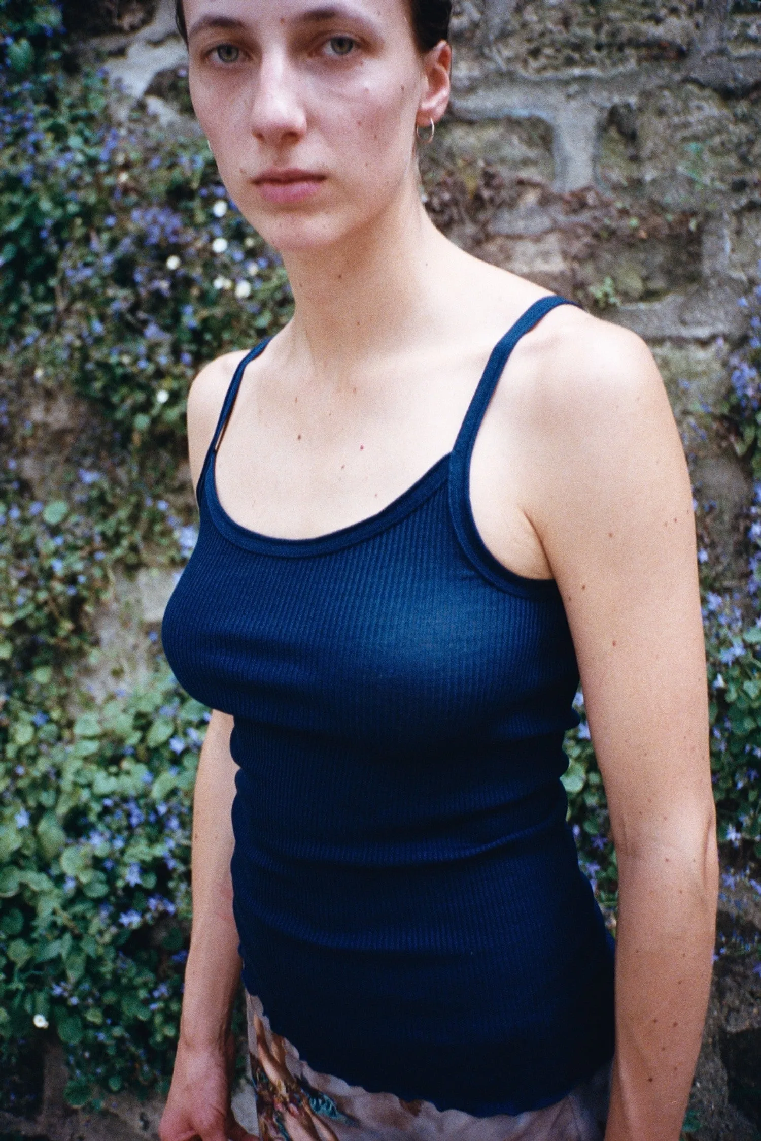 LAINE SOIE PLISSE TOP, BLEU MARINE sold by Maryam Nassir Zadeh product image thumbnail 2