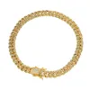 Miami Cuban Link Hip Hop 14k Gold Finish Silver Bracelet sold by Master Of Bling