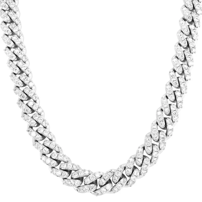 Custom 12mm Bling  Miami Cuban 18-24" Choker Necklace sold by Master Of Bling