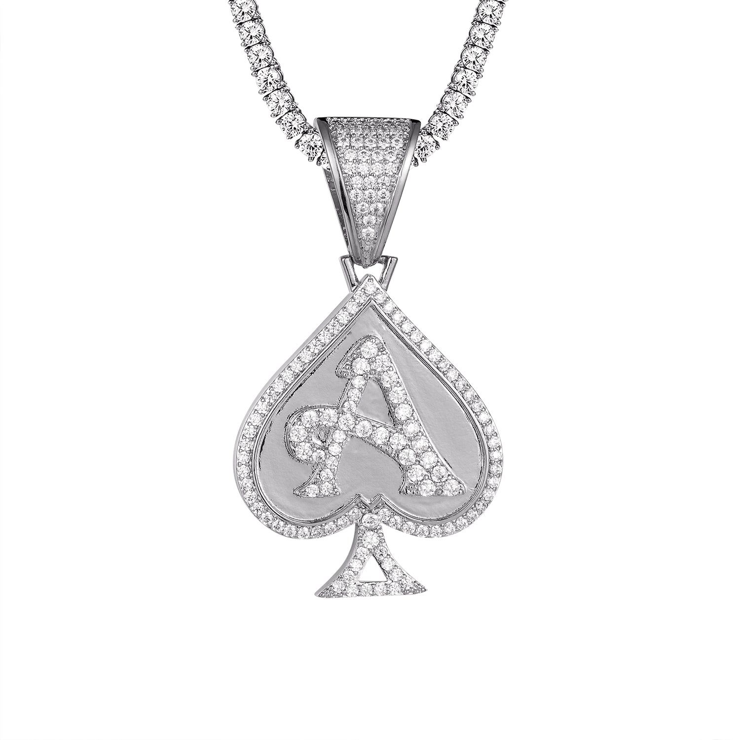 Poker Playing Card Ace Of Spade Hip Hop Icy Pendant Chain sold by Master Of Bling product image thumbnail 4