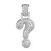 Sterling Silver Bling Question Mark Sign Bubble Pendant sold by Master Of Bling